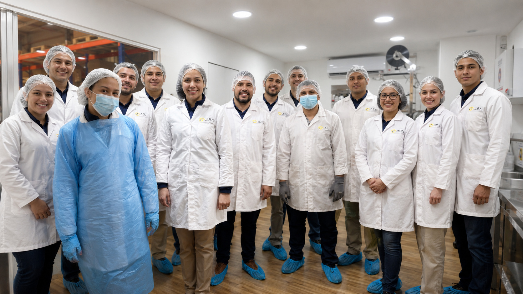 Equipo de operarios calificados en la planta de Samu Service